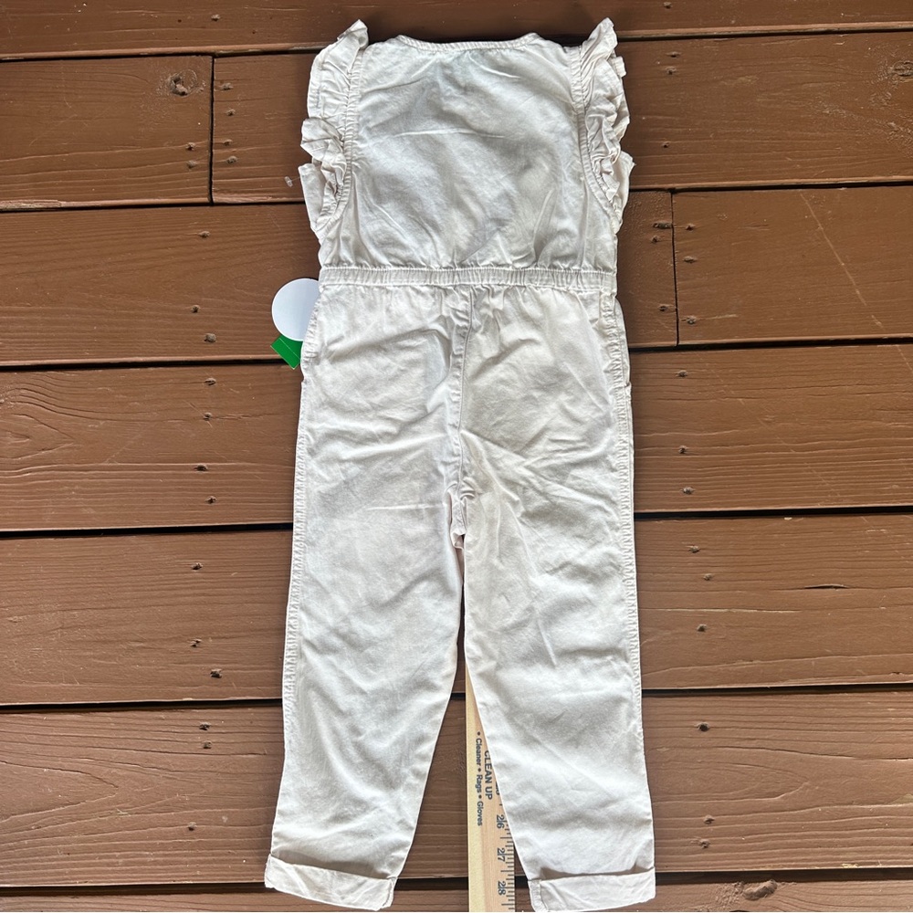 dip Cream Button-Up Ruffle Jumpsuit - Picture 6 of 9